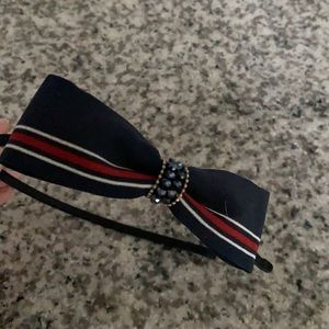 Navy Blue Bow Headband